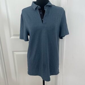 Lululemon Mens Polo Shirt Sz M Blue